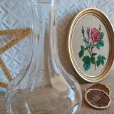 Carafe cristal d'arques épis taillé vintage
