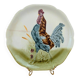 Antique plate Terre de Fer Choisy-le-Roi Hb – Polychrome cock in slipware