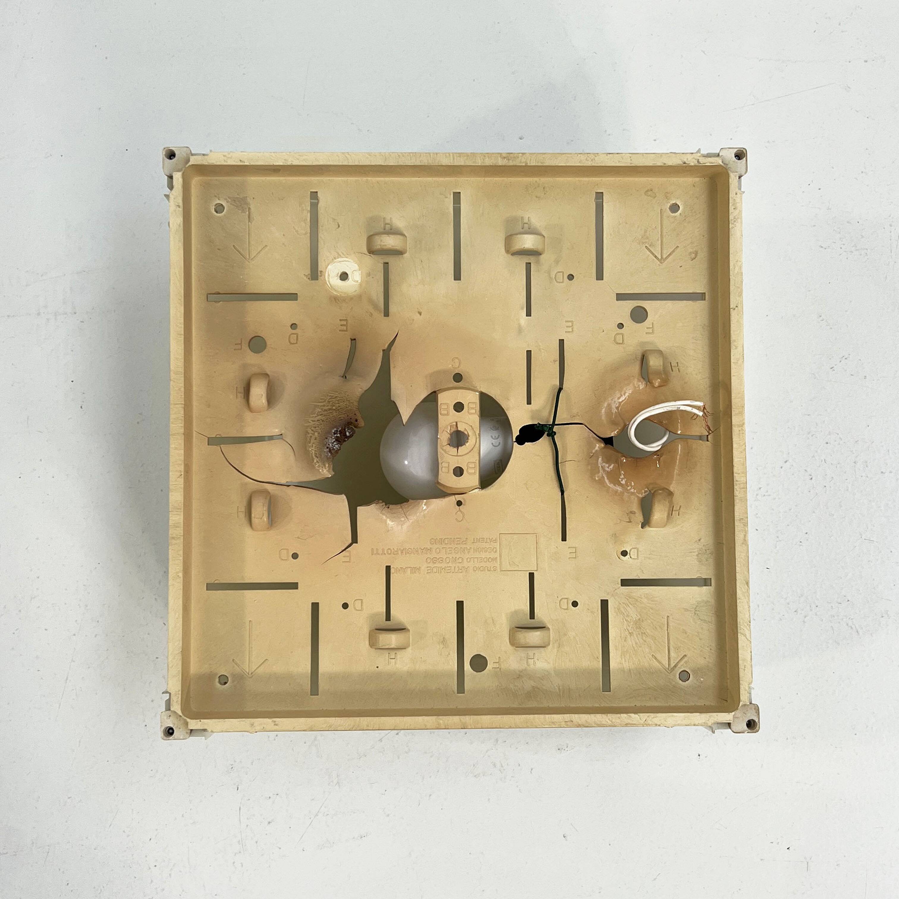 White Cnosso Wall Lamp by Angelo Mangiarotti for Artemide, 1960