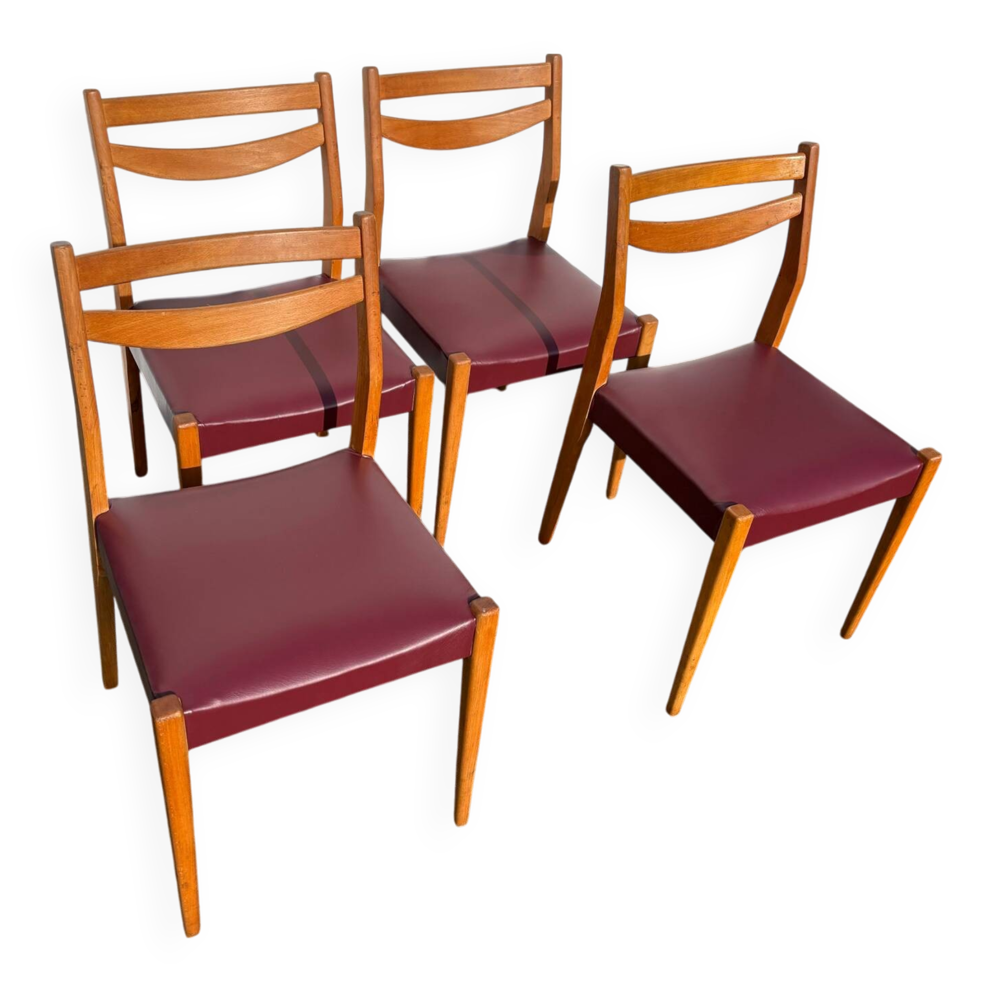 Set of 4 vintage Scandinavian style chairs