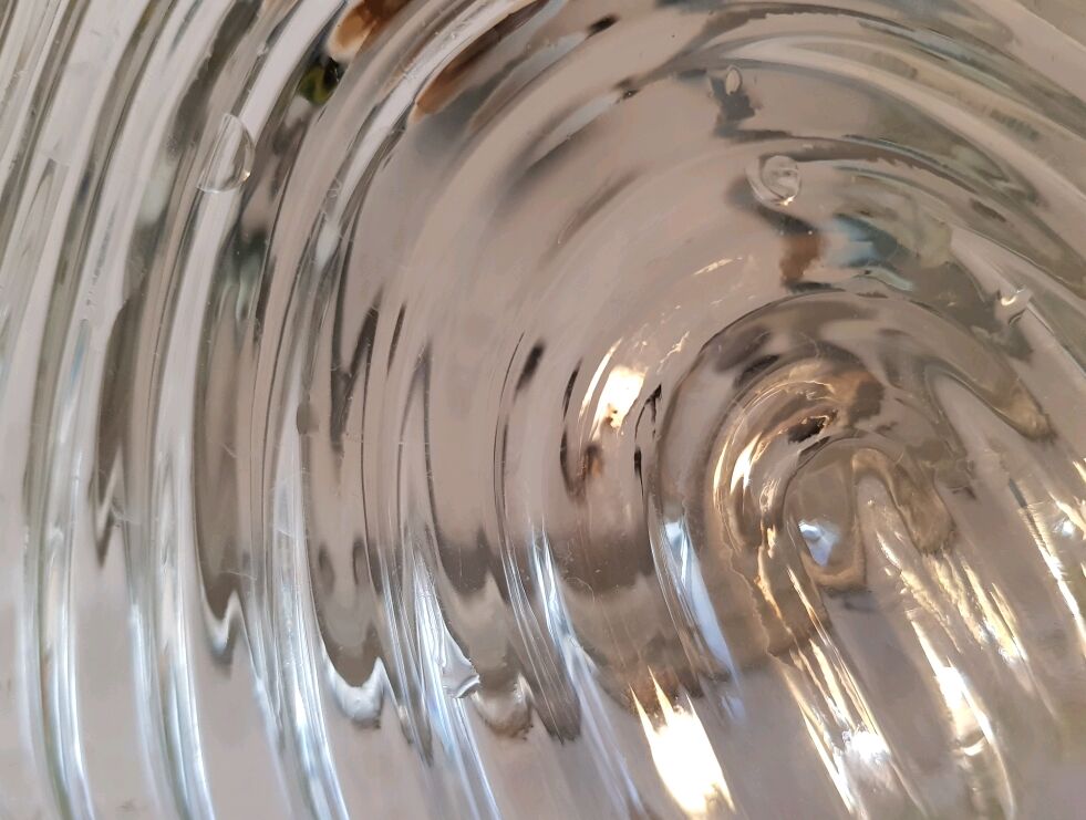 Glass ceiling lamp 60s