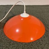 80s orange metal pendant light