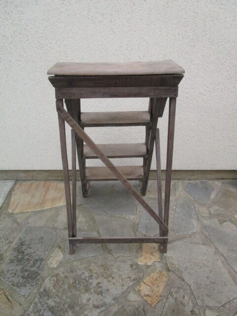 Stepladder of old wooden painted