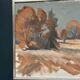 Original Swedish Oil on Canvas – “Red Autumn” by Knut Måsö (1926–2016) – Signed – Vintage & Framed – 57 × 44 cm (22.4" × 17.3")