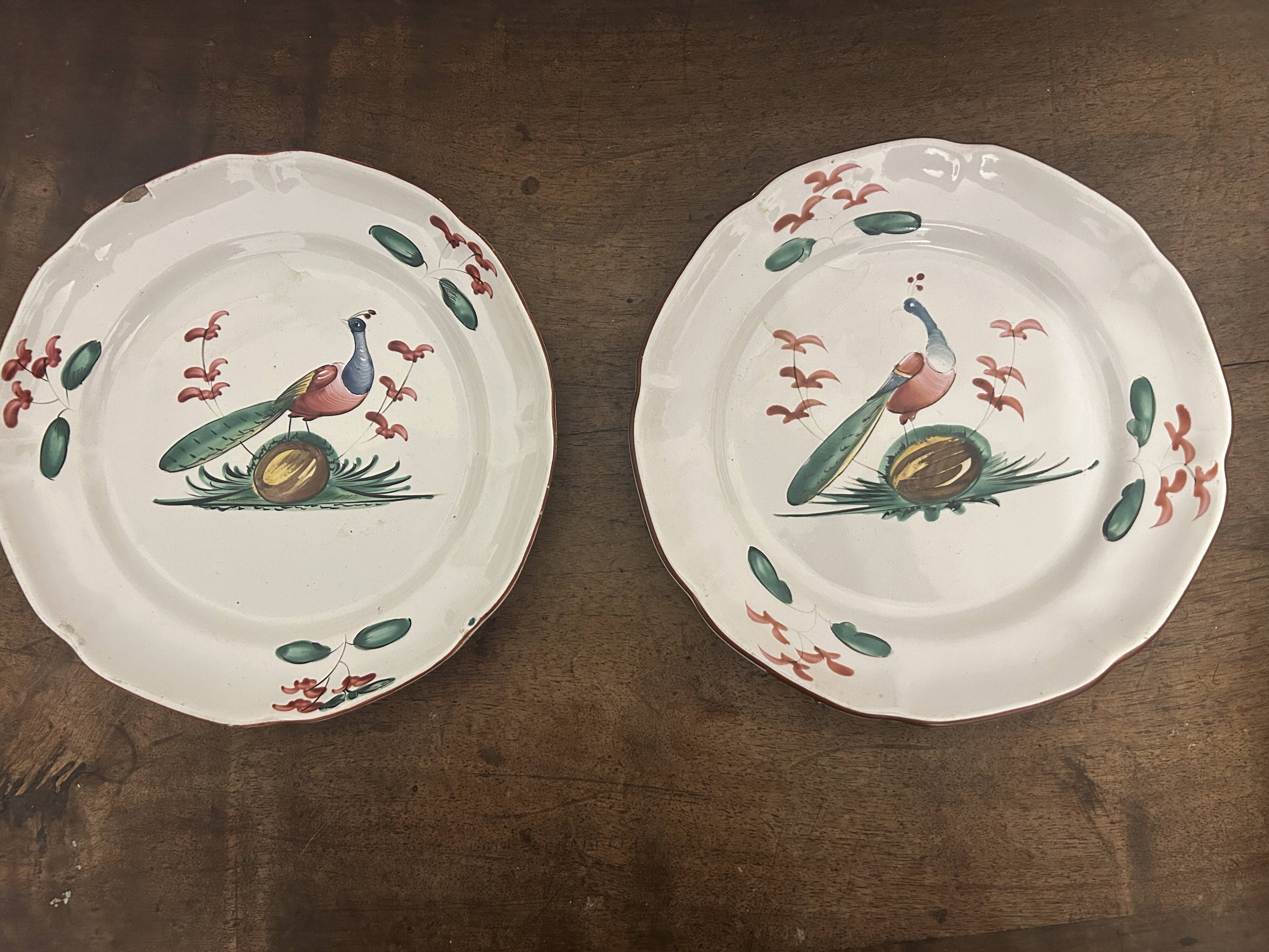 Plates from the Islettes earthenware factory