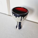 Impressionnante tasse ou calice fait à la main et peint à la main, pièce unique et de collection