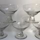 Lot de 5 coupes à champagne en cristal pieds facettés art déco années 20-30