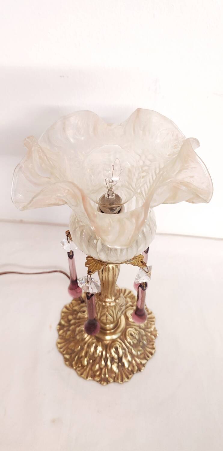 Lampe de table "Art Nouveau" en bronze. Espagne, années 1940.