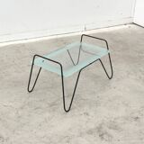 Metal and glass coffee table, France 1950