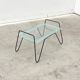 Metal and glass coffee table, France 1950