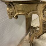 Nineteenth console in gilded wood