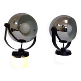 Altalite, adjustable chrome chrome spotlights couple, 70s