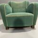 Fauteuil Art déco danois en mohair vert, années 1930-1940