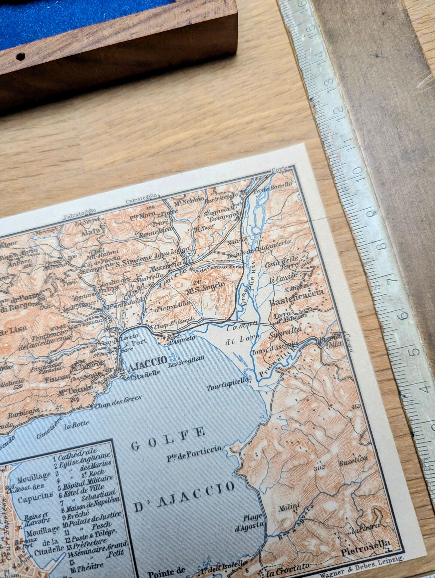 The Gulf of Ajaccio, original plan printed in 1906.