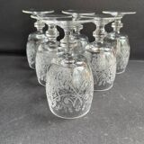 6 verres cristal gravé