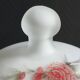 Vintage opaline glass footed bonbonnière