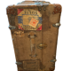 Old flat trunk totally covered with jute and wooden sleepers