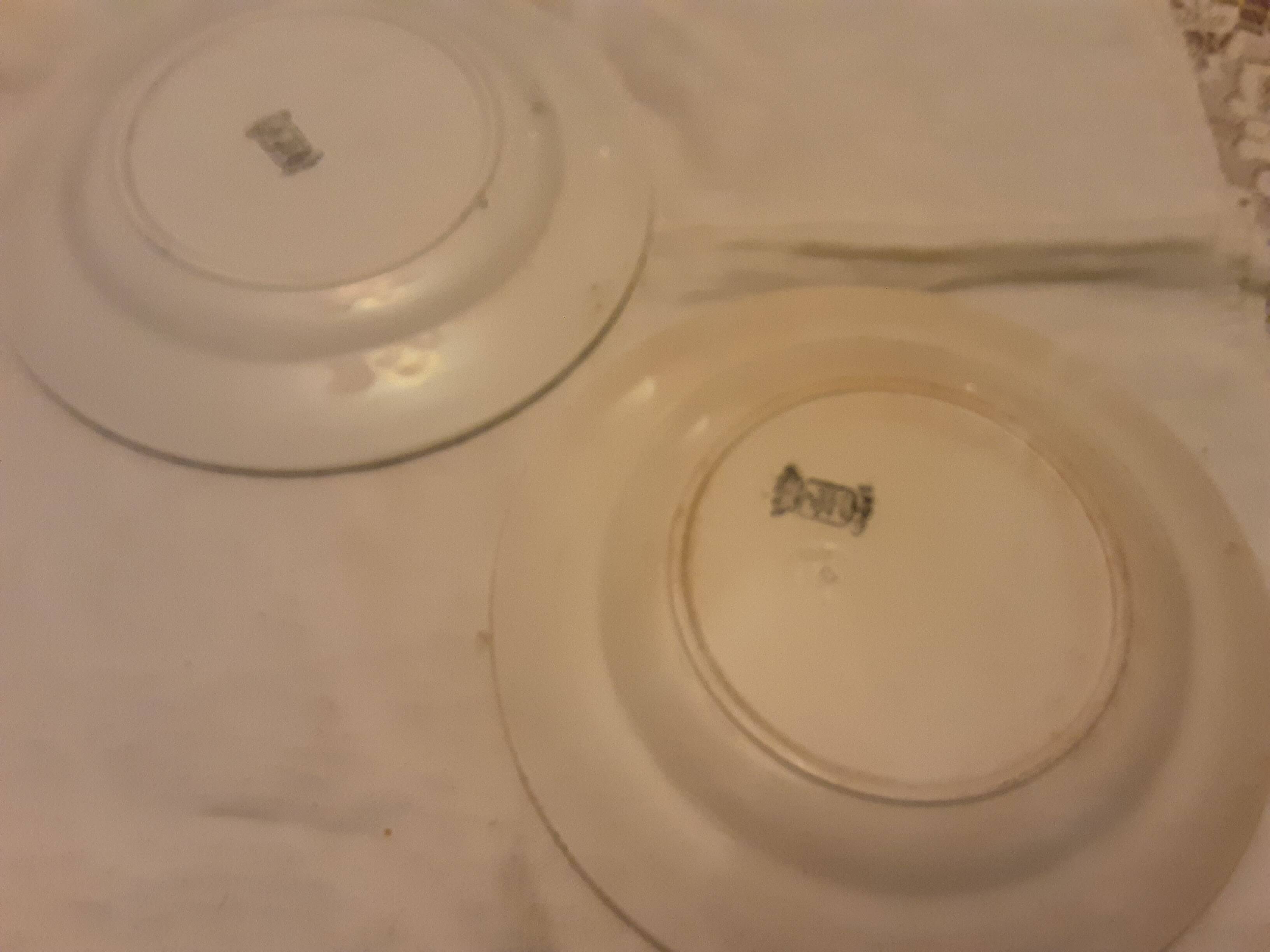 2 plates with rooster design from longwy