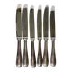 6 silver metal knives