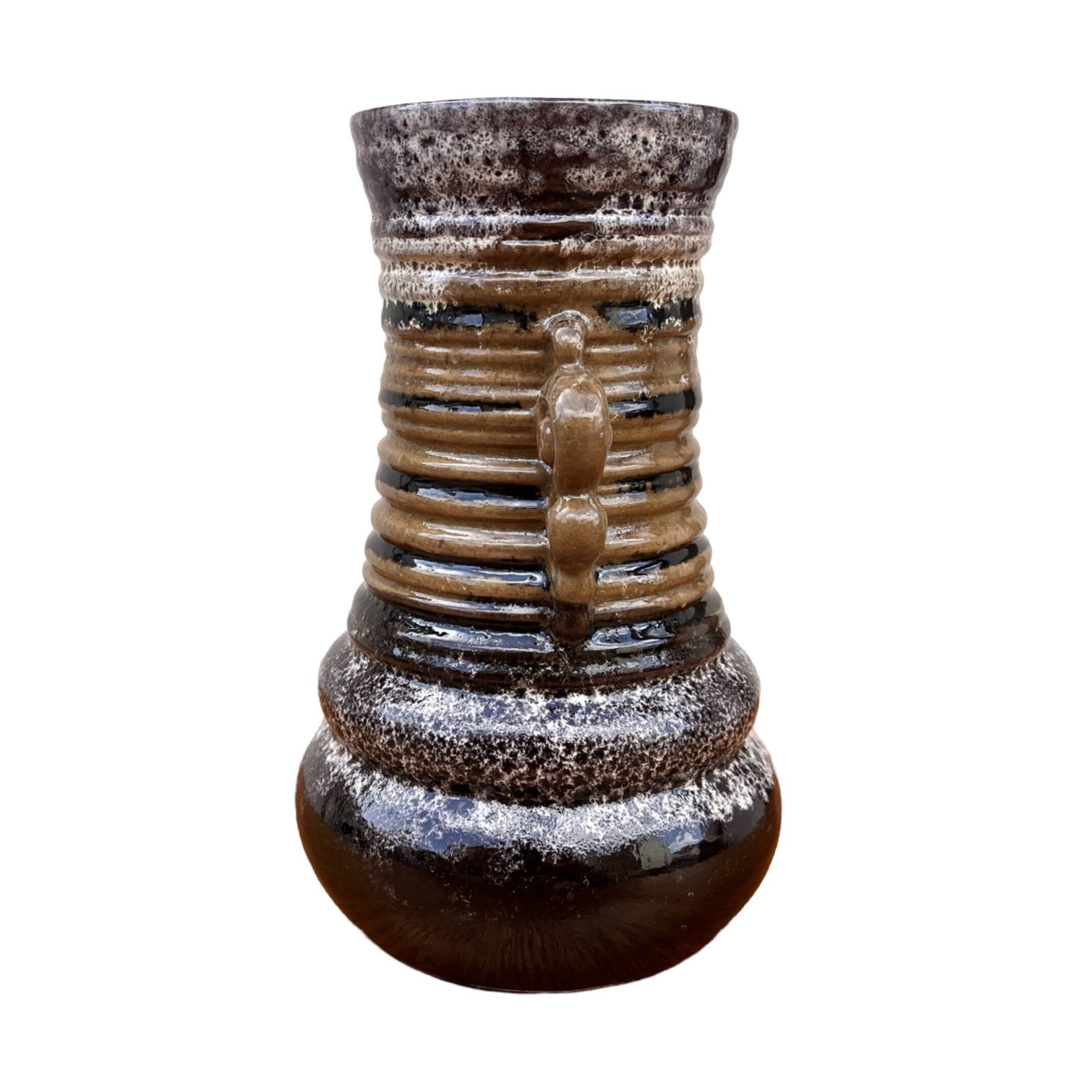 Strehla Keramik fat lava ceramic vase, Germany, 1960s.