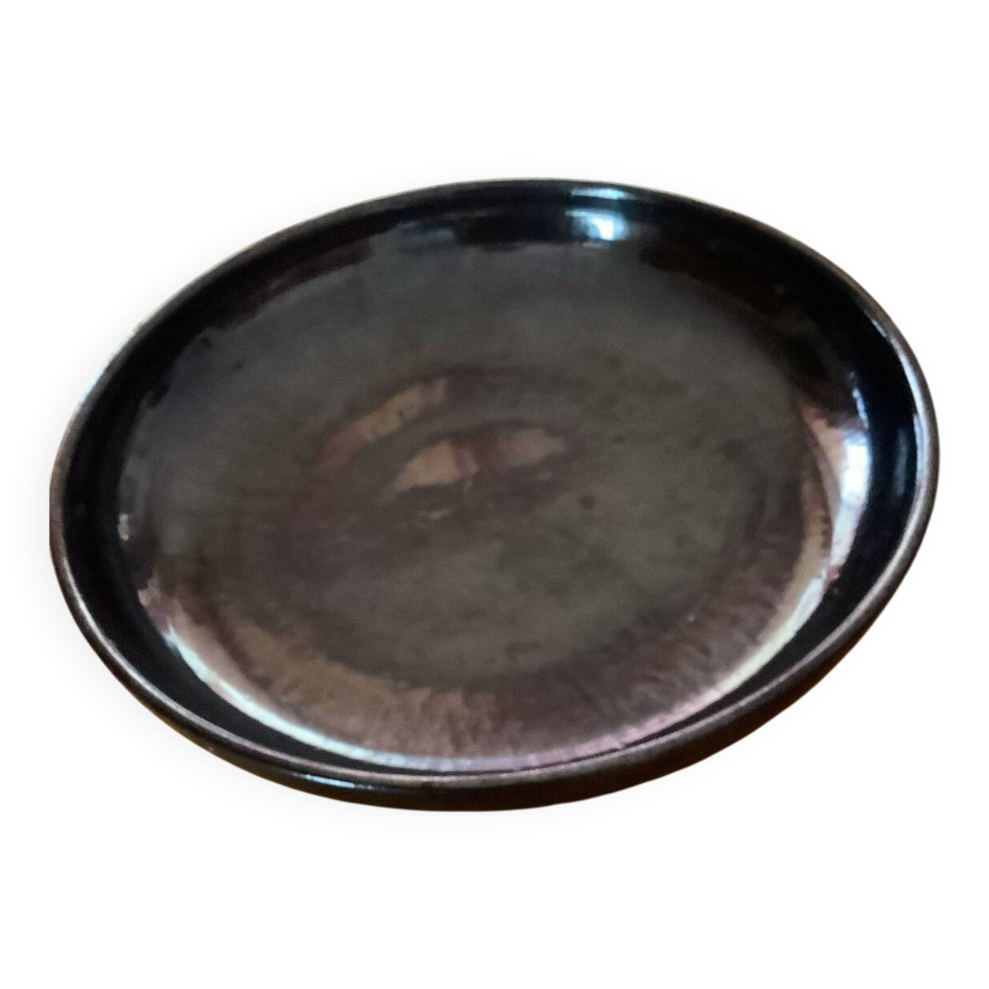 Plat rond noir Ceramart