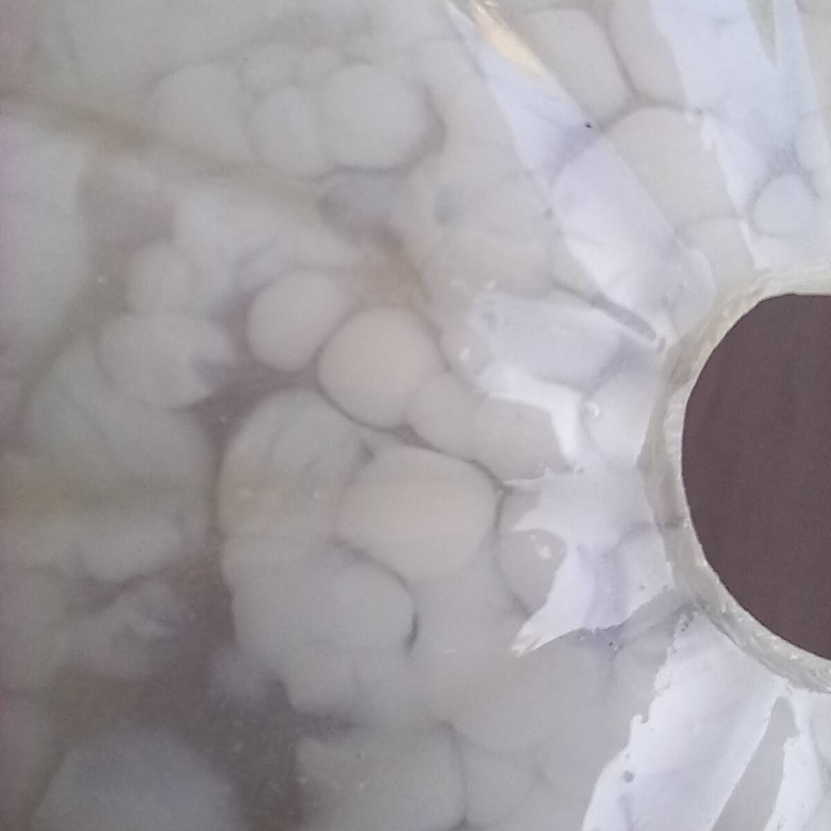 Set of 2 speckled art deco glass globes