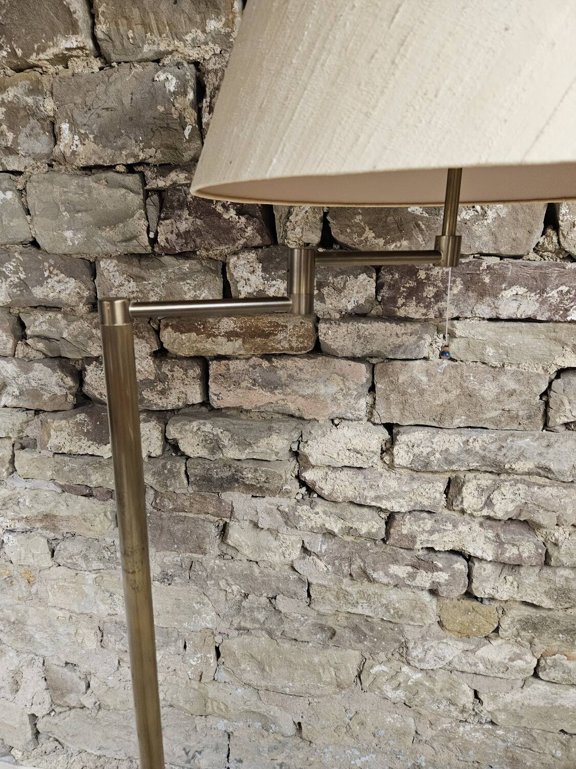 Brass Floor Lamp with Swivel Arm, Germany