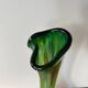 Green variegated glass vase, 32cm high