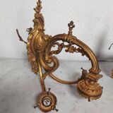 Pair of large Napoleon III bronze wall lights