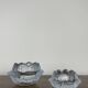 "Lotus" glass candle holder by Holmegaard, Danmark, 1970