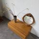Woven wicker mirror French Riviera 1960