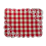Vichy fleur placemat rouge