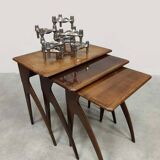 Vintage Italian design nesting tables mimiset 1950