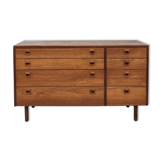 Vtg Mid Century Rare Alfred Cox Heals Teak Sideboard Double Chest Of Drawers