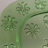 Rectangular dish in transparent green glass