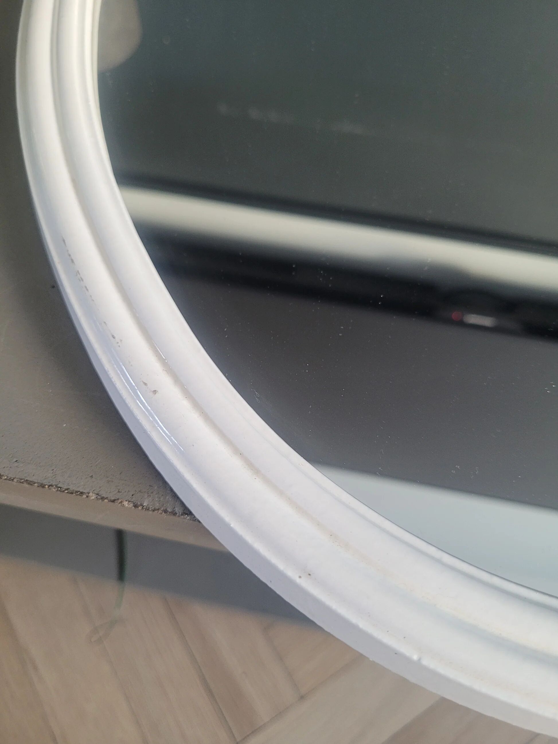 White enameled cast iron bathroom set