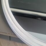 White enameled cast iron bathroom set