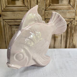 Sculpture poisson craquelé Art Déco céramique Le Jan