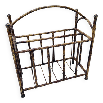 Art deco metal magazine rack