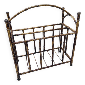 Art deco metal magazine rack