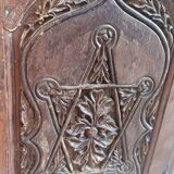 Anciennes portes de placard, bibliothèque murale en hêtre (1)