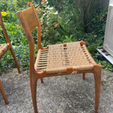 Set of 6 chairs signed GESSEF "Havana"