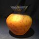 Small glass paste vase with marmorean patterns