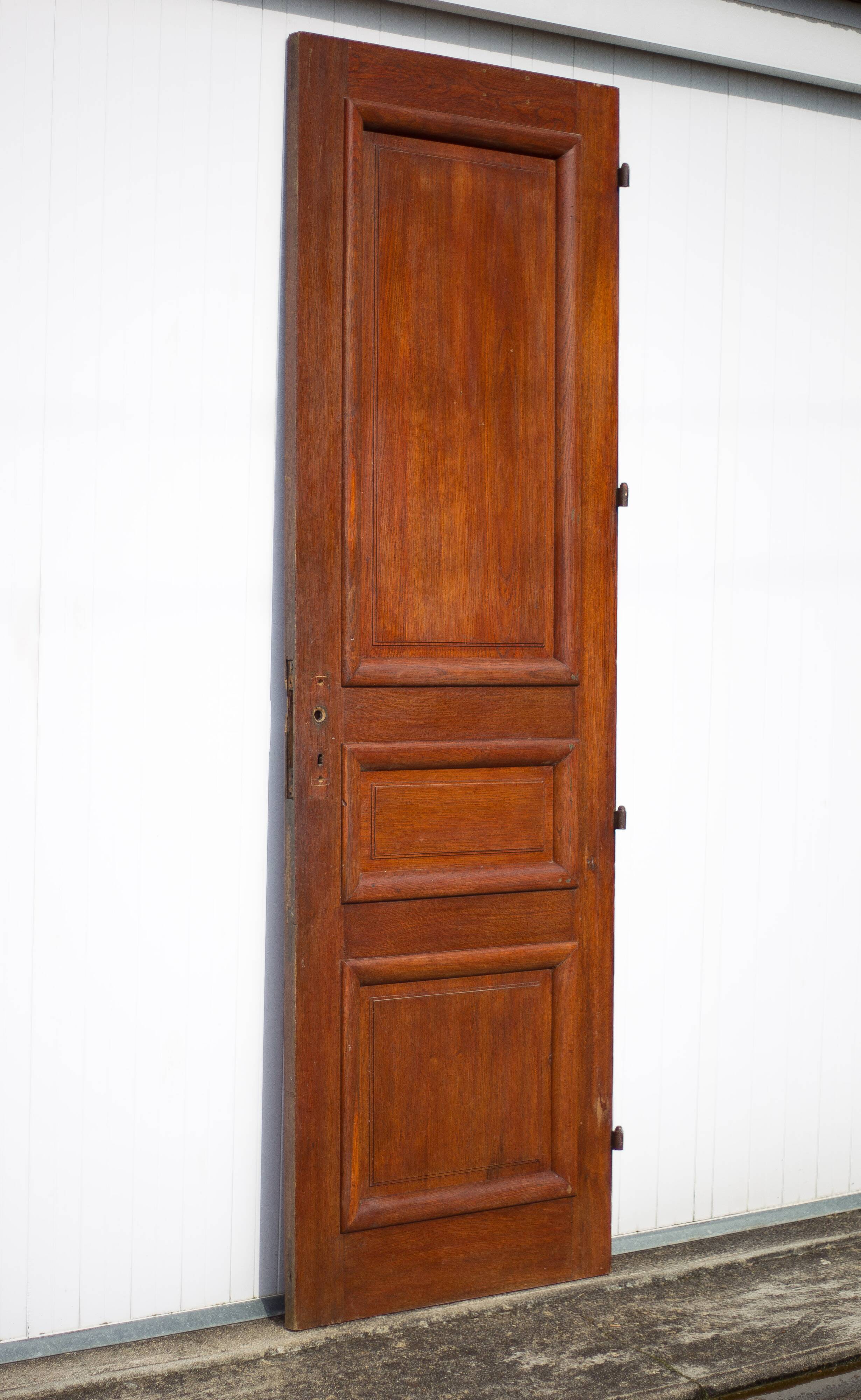 Old door, old wooden door, large vintage door, interior door, artisanal door, 50's
