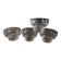 Set of 4 engraved crystal bowls - 1920s/1930s