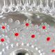 Vintage transparent crystal glass decorative plate, Italy, 1960s.