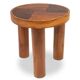 Stools and wall lights in cherry wood and leather. 1970s.