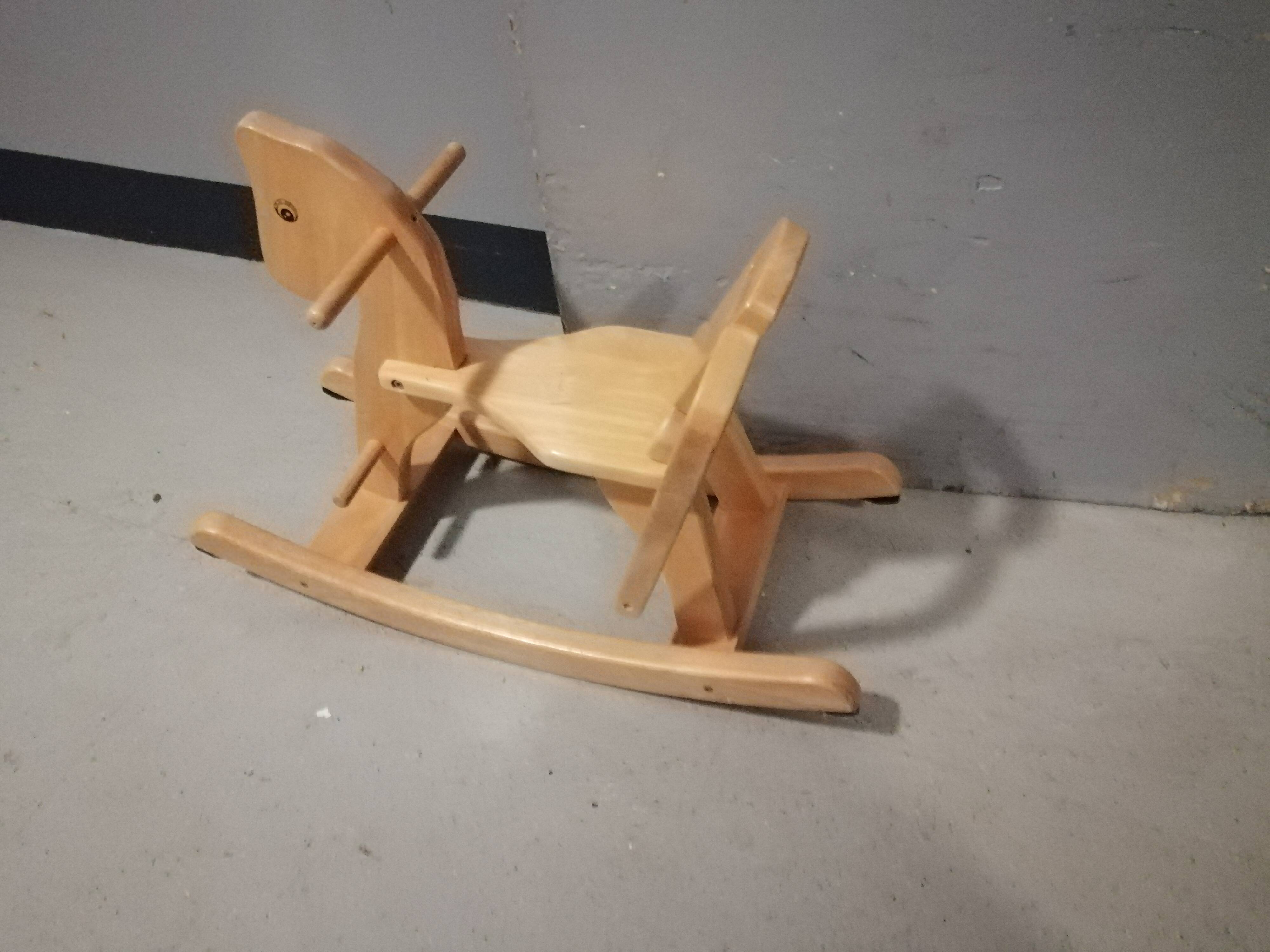 Wooden rocking horse