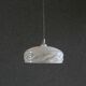 Antique pendant light in translucent grey clichy glass, molded - supplied with chrome socket