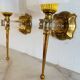 Pair Mid Century Modern wall sconce lights